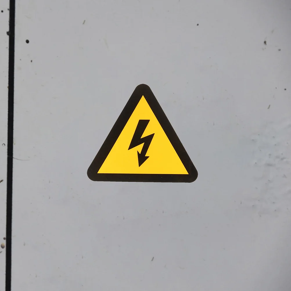 Stiker Label elektrik 24 buah, stiker Panel listrik, stiker tanda guncangan