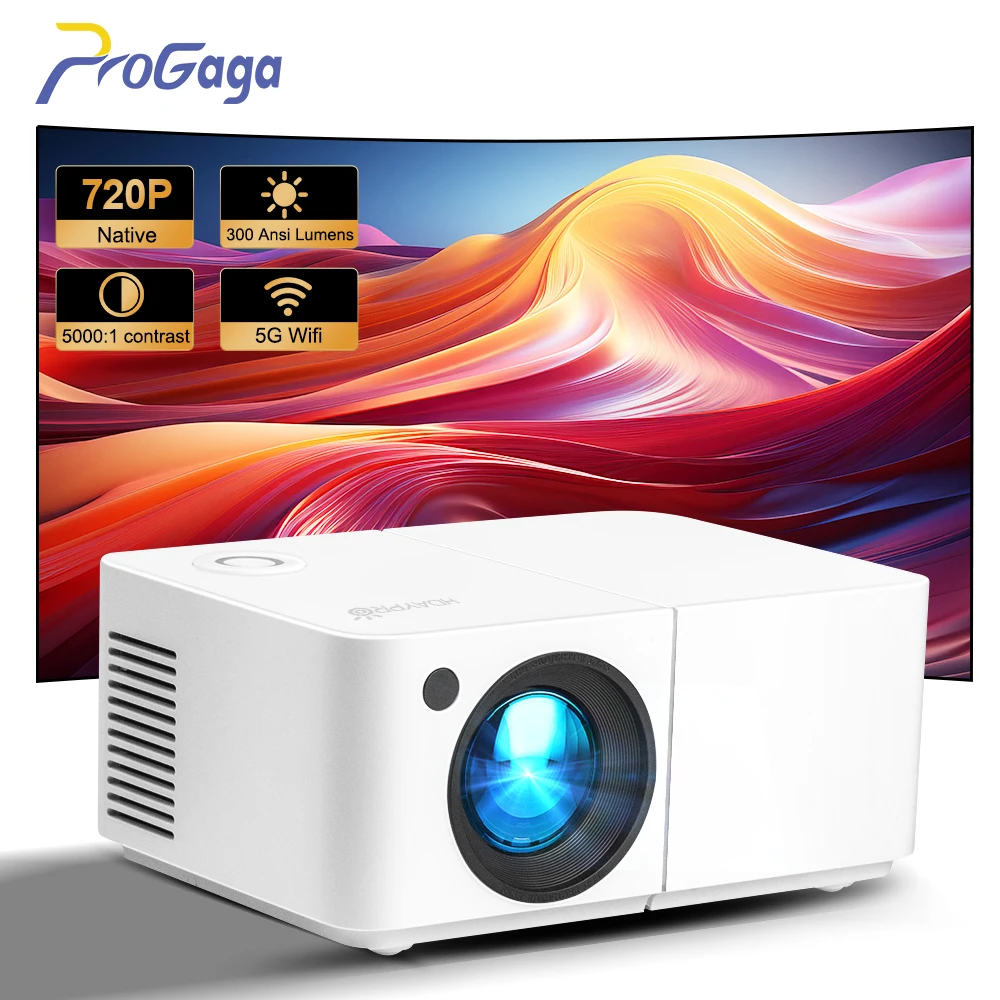 HD300 Mini Projector 300Ansi 9000 Lumens E-Focus Support IOS Android Connection HD300W Portable Projetor Home Cinema 720P Beamer