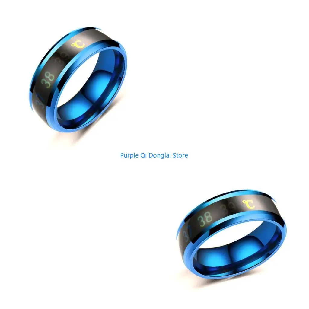 L21E Health Monitoring Ring with Innovative Temperature Change Feature Waterproof Jewelry Stainless Steel Finger Accessory