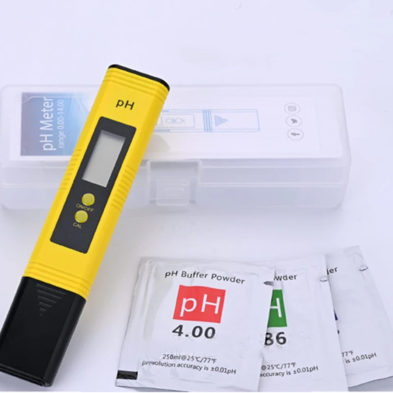 Portable PH Meter Pen Digital LCD Testing Water Quality Purity Solution Measuring Tool 0-14pH Detect Wine Urine PH Test Paper