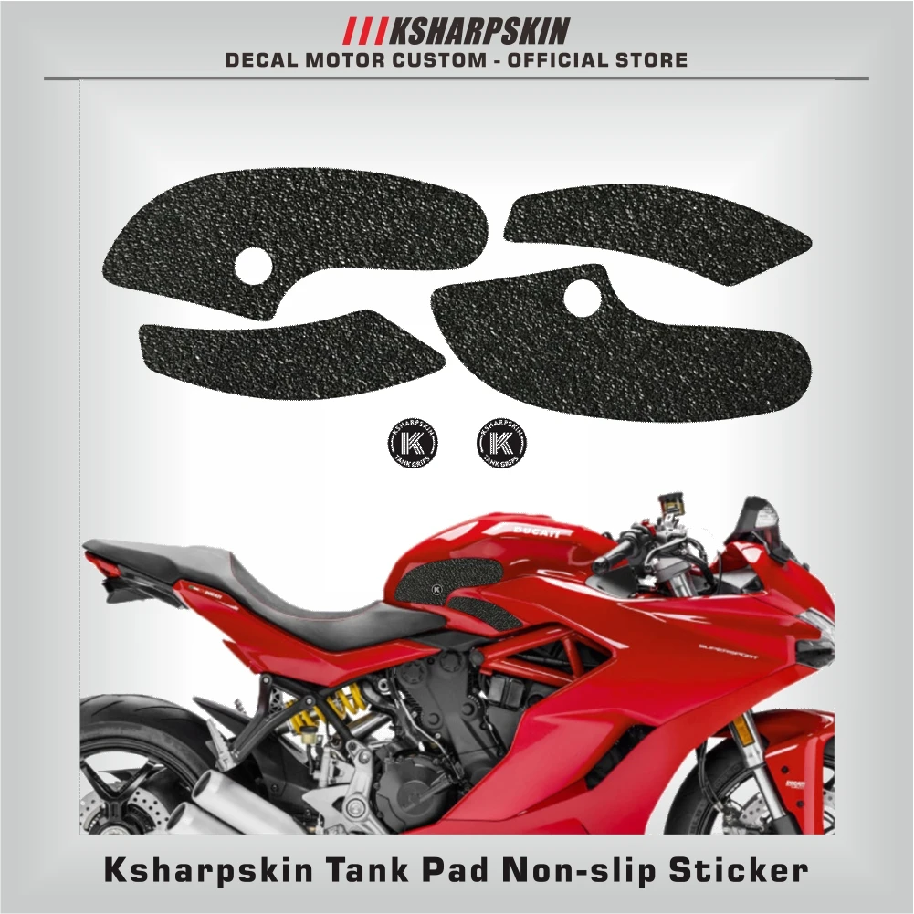 

Motorcycle protection pad tank grip fuel tank pad sticker gasoline knee traction side Non-slip decals for Ducati Supersport 950