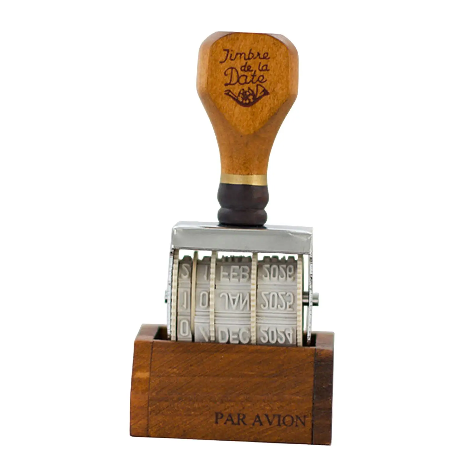 Date Stamp with Roller, Vintage Style Adjustable Wheel Stamp, Business Stamps,