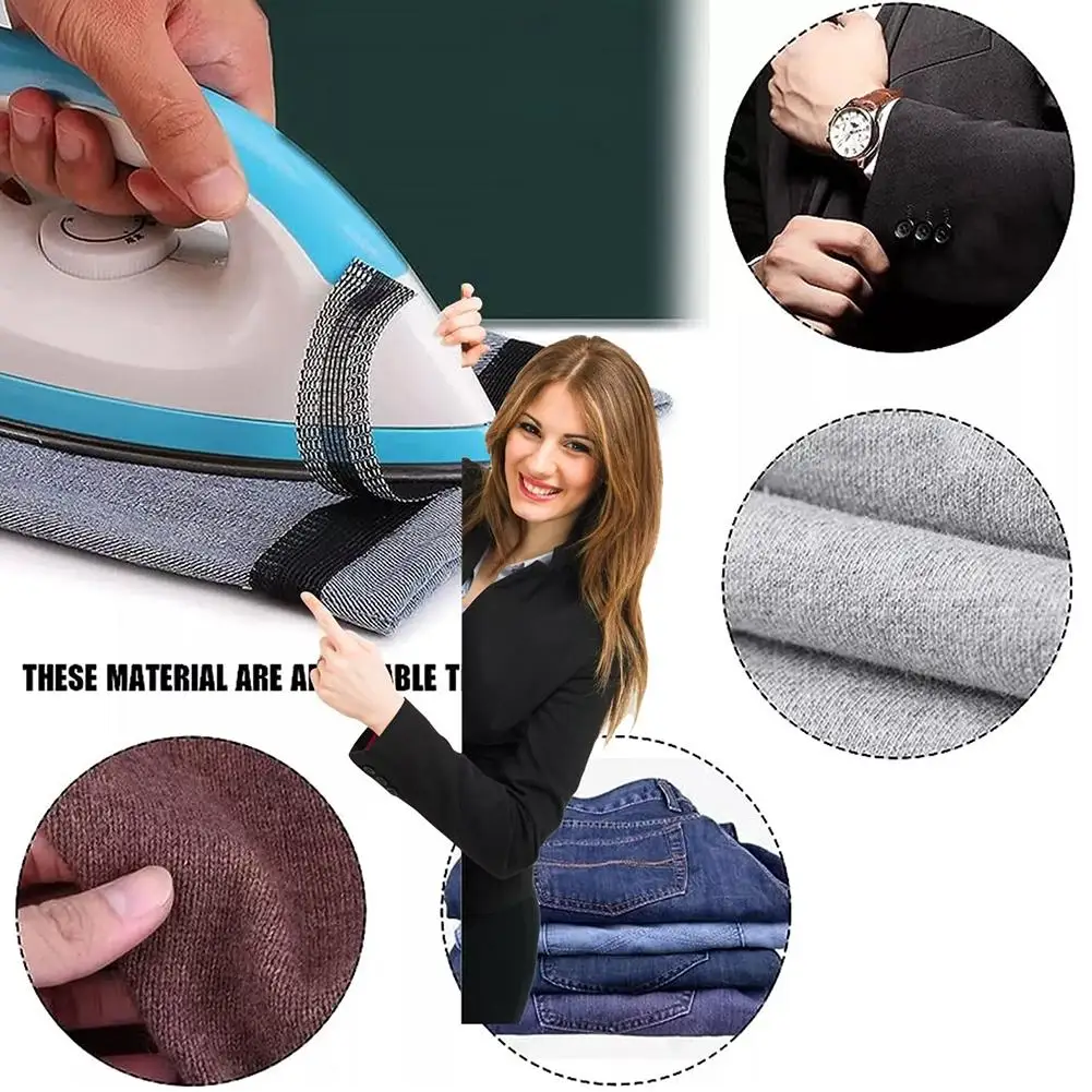 Pants Edge Shorten Self-adhesive Tape For Trousers Legs Edge Shortening Tape Paste Hem Iron On Pants Jeans Clothes Length A K0k3