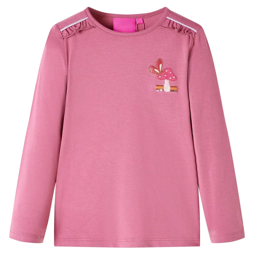 Kids' T-shirt with Long Sleeves Raspberry 104