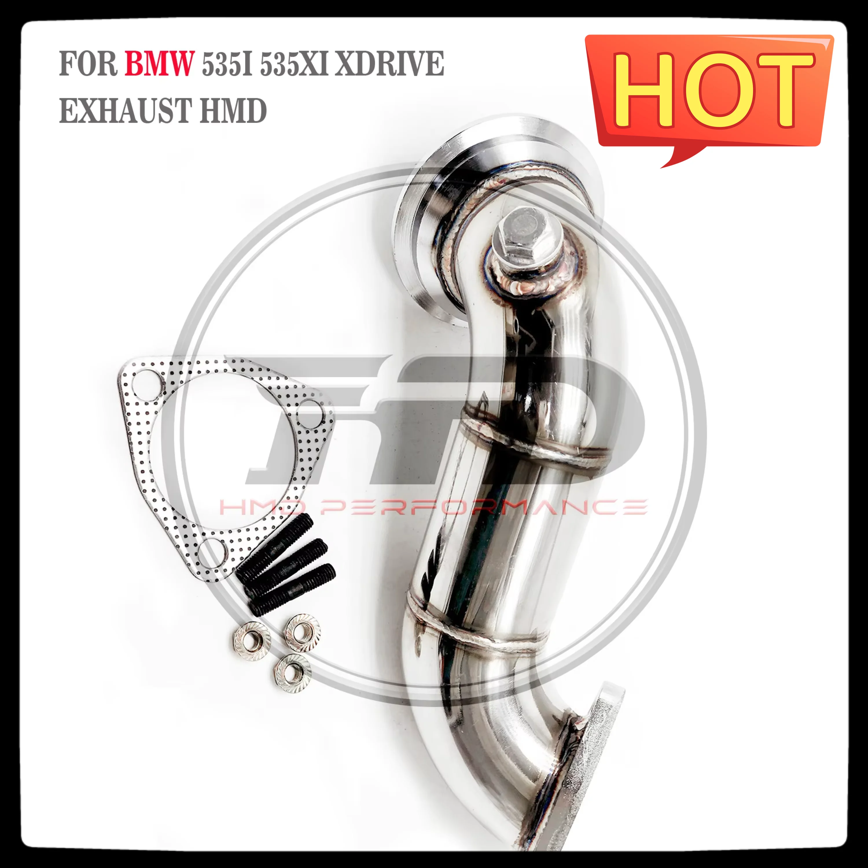 HMD Car Accessories Exhaust Downpipe High Flow Performance for BMW 535i 535XI N54 With Catalytic Catless