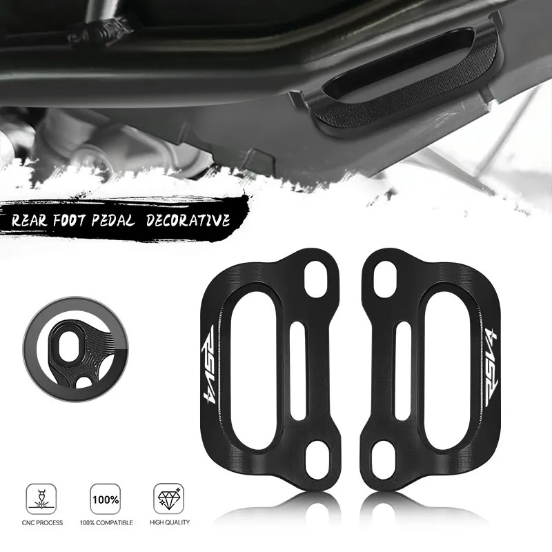 

Motorcycle Accessories CNC Rear Pedal Footrest Decorative Remove Cover For RSV4 rsv4 2009-2025 RS660 rs660 2020-2025