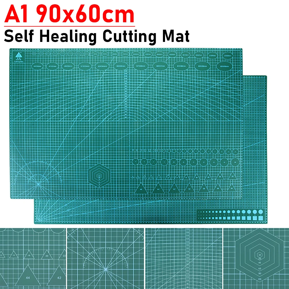 Self Healing Cutting Mat PVC Cutter Plate 90x60cm 3 Layer Cutting Pad Rotary Cutting Board for Scrapbooking DIY Projects