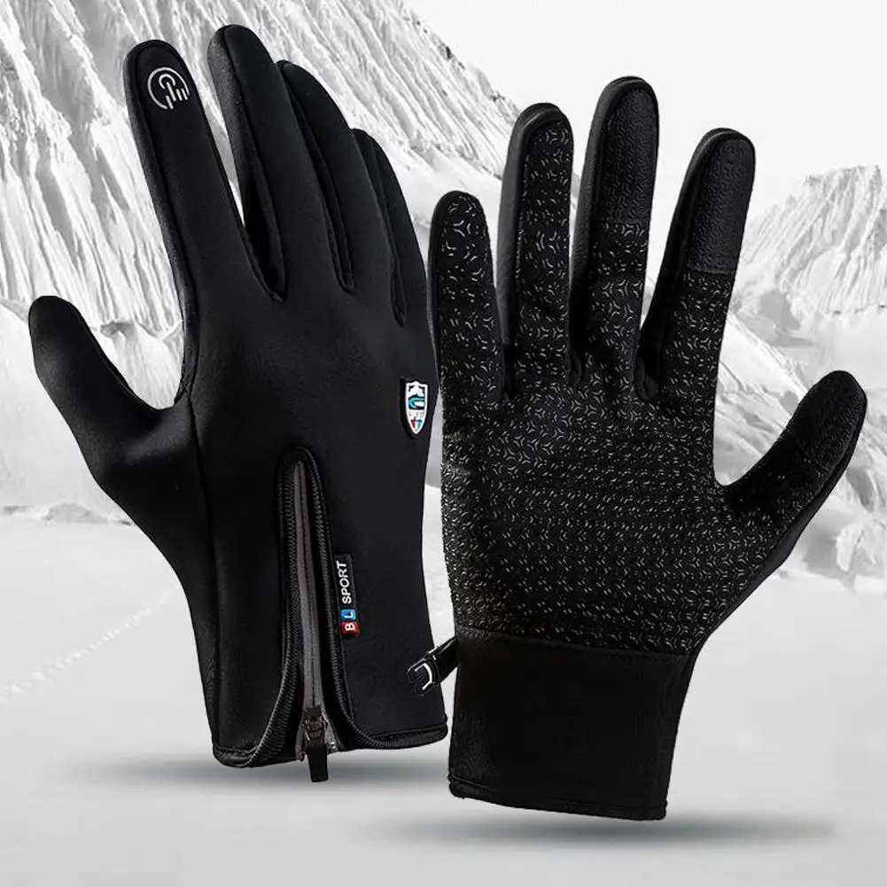 NEUE Warme Handschuhe Outdoor Radfahren Fahren Wasserdichte Anti-Kälte Beheizte Handschuhe Winddicht Nicht Slip Frauen Männer Winter Ski Handschuh