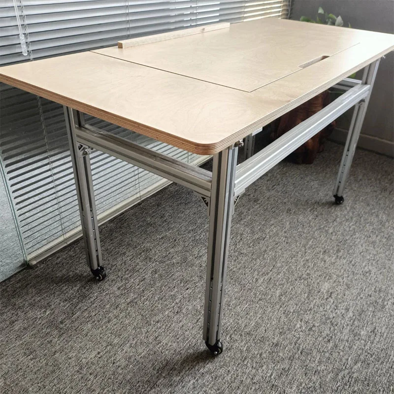Simple and modern solid wood multi-functional aluminum desk computer desk student home writing desk