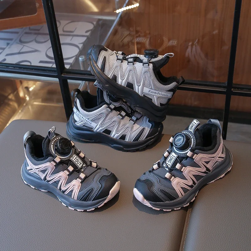 

Winter New Kids Fashion Chunky Sports Shoes 2025 Breathable Boys School Basketball Sneakers Children's Cotton Shoes for Girls