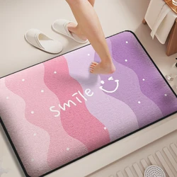 Thickened bathroom absorbent floor mat door mat toilet furry non-slip foot mat shower room floor mat bedroom door carpet