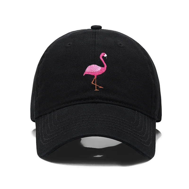 Animal Embroidery Flamingo Baseball Caps for Men Women Retro Soft Washed Cotton Dad Hat Snapback Cap Wholesale Dropshipping