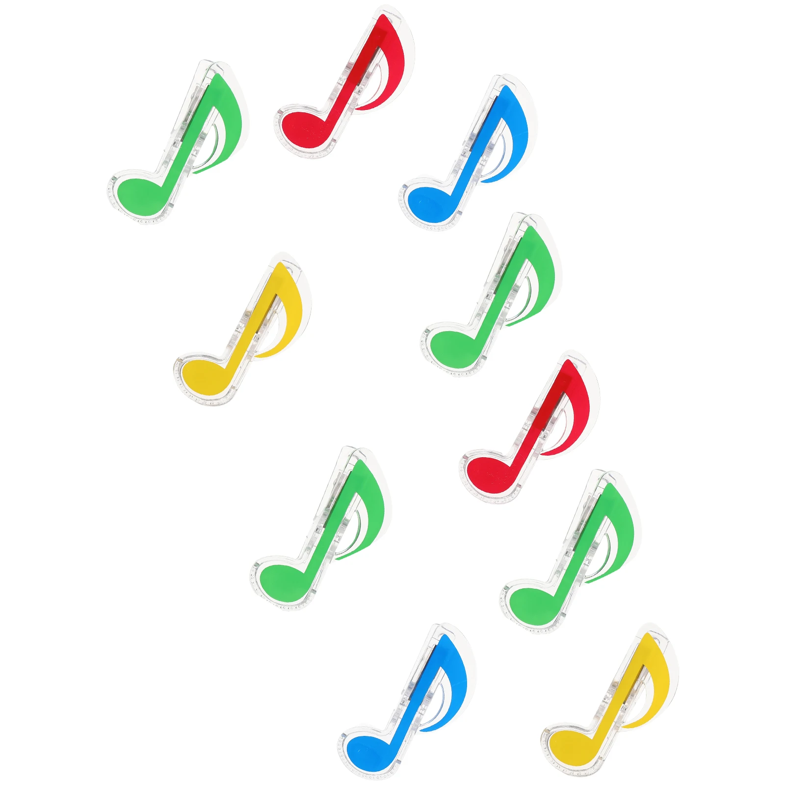 

10pcs Music Note Folder Clip Plastic Notebook Holder Durable Reading Material Musicians Composers Lectures Piano Scores Cooking