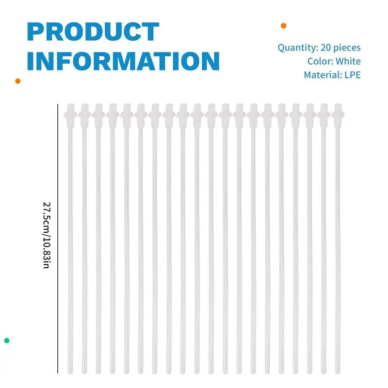 Bestseller 20 Sets Of Artificial Insemination Rod Test Tube Disposable Pollination Pipette Breeding Catheter Dog Pet