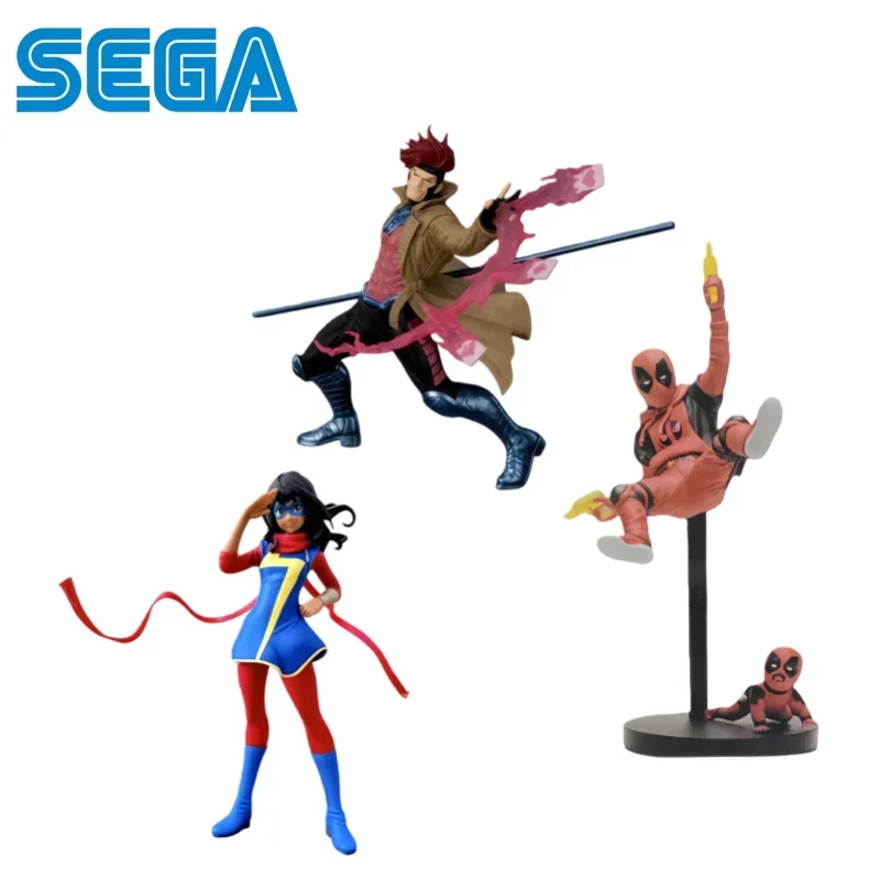 Sega In Stock Original Box Garage Kit Marvel Comics Gambit Ms Marvel Deadpool Anime Characters Collectible Action Figure Statue view 2