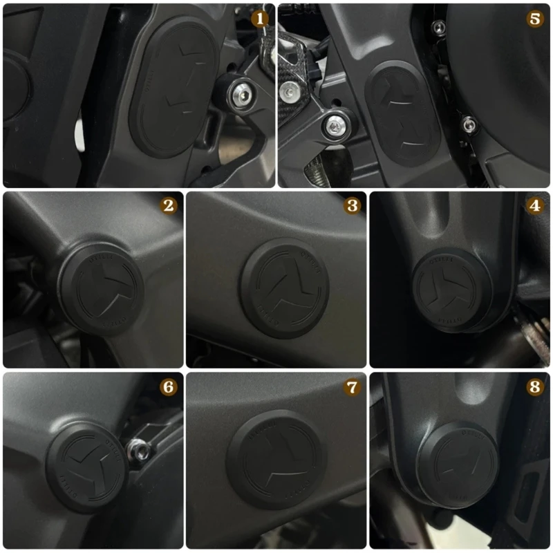 Model Specific Frame Hole Covers 8PCS Elastomer Caps Dust Motorcycle Accessories Suitable for Bike MT-09