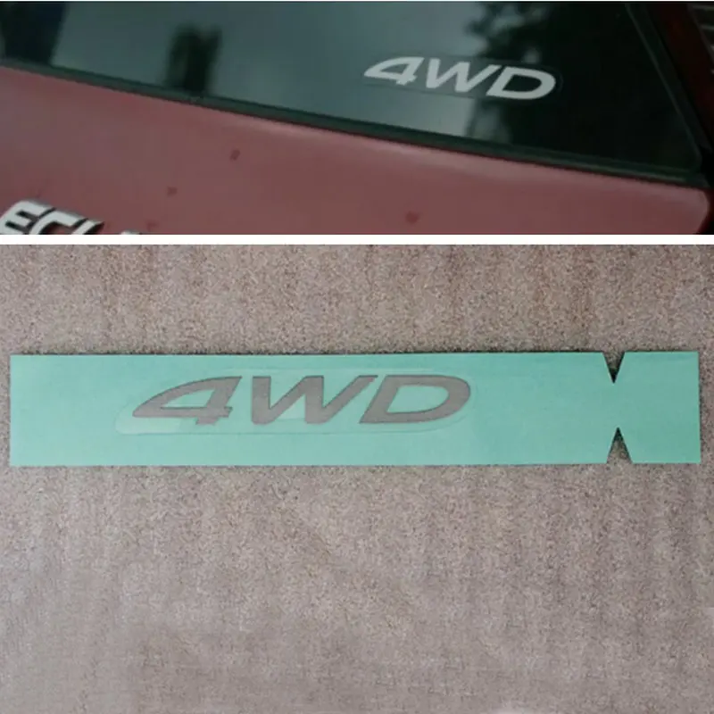 4WD logo for Outlander ASX Eclipse Cross rear windshield four-wheel drive sticker logo
