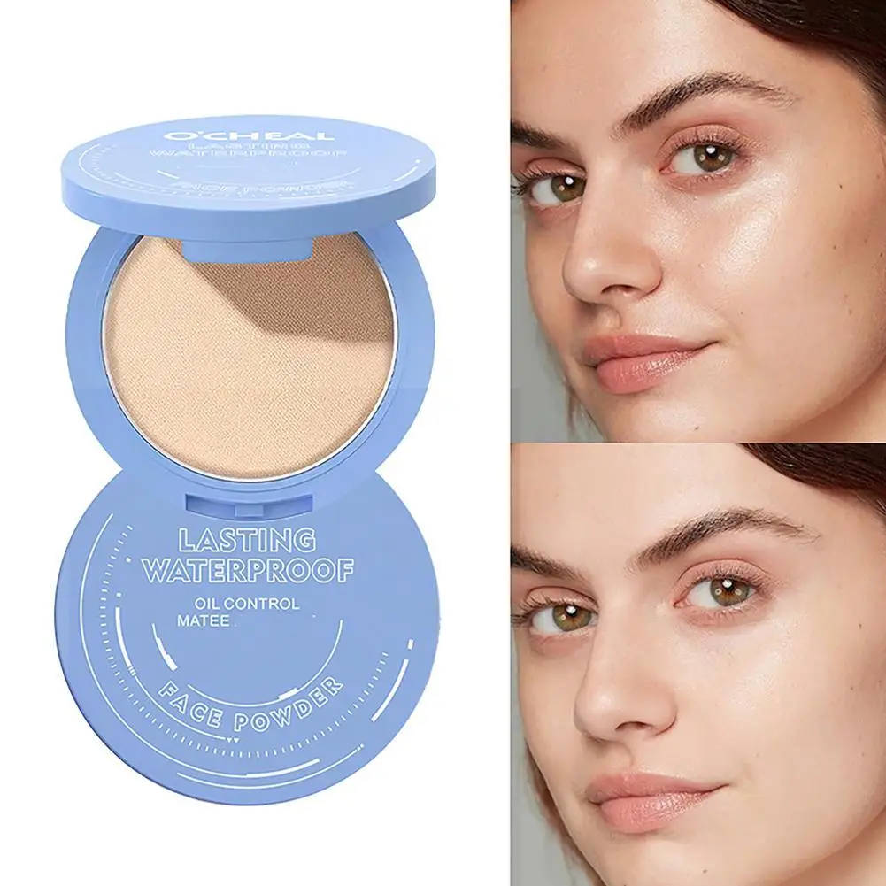 

1pcs Face Setting Powder Full Coverage Cushion Pressed Powder Long Lasting Waterproof Concealer Makeup Cosmetics Make Up