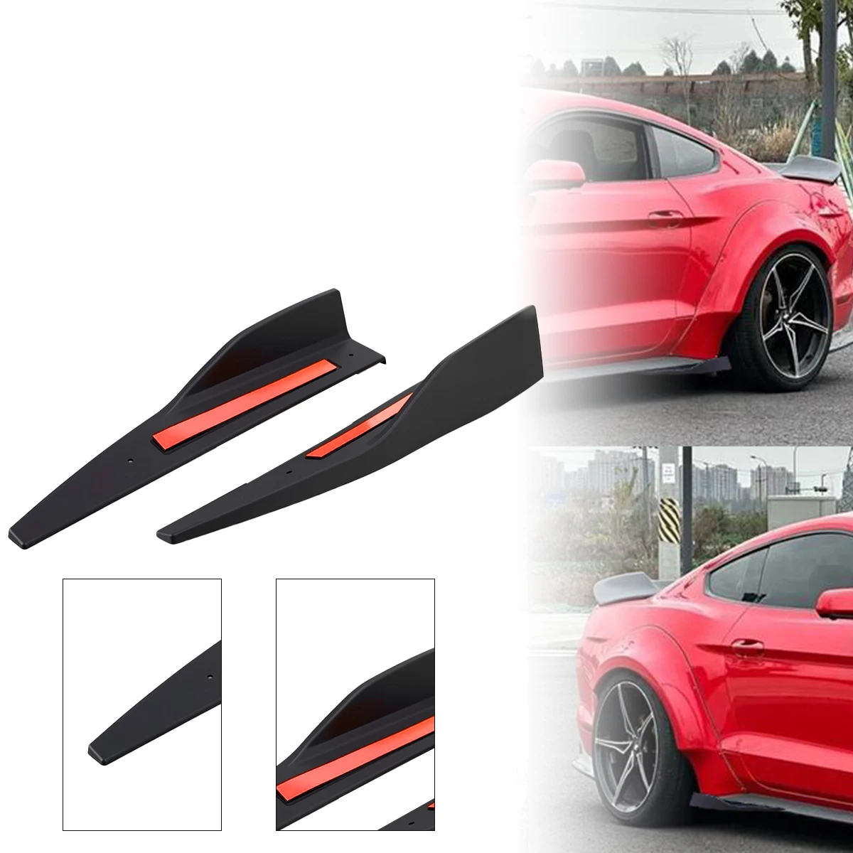 

For Ford for Mustang Road 2015 2016 2017 2018-2025 Mudguard Modified Edge Beam Side Skirt Small Flying Wing Side Step