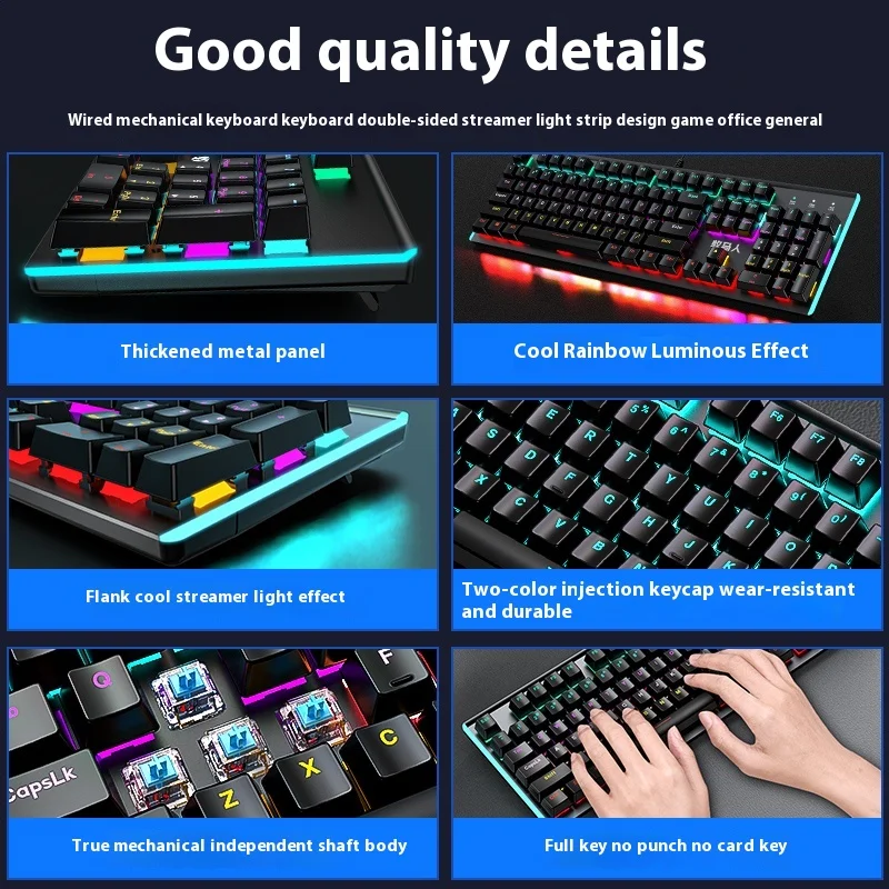Wrangler K100 Mechanical Keyboard Gaming Specific Keyboardwireless Silent Keyboard For Pc Gamer Computer Laptop Accessories