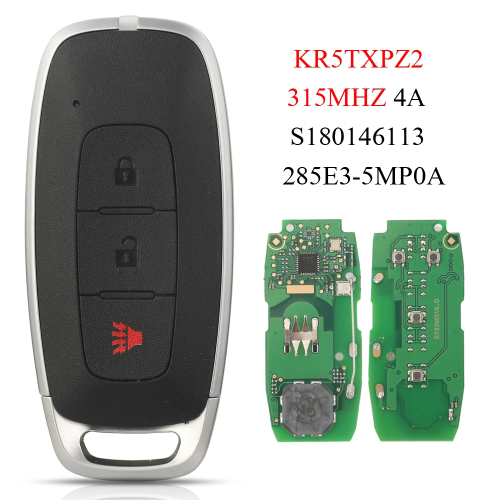 jingyuqin 315MHz KR5TXPZ2 4A 285E3-5MP0A Smart Car Key For Nissan 2023+ X-Trail Pathfinder Pogue Kicks Keyless Remote S180146113