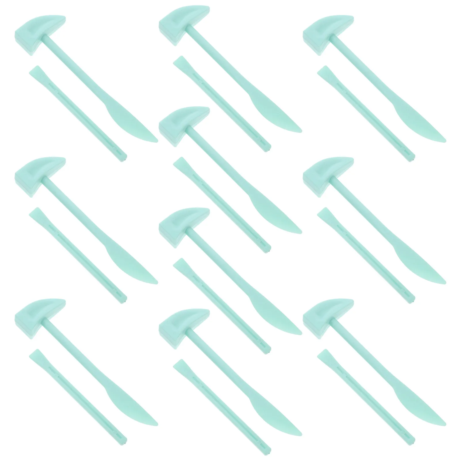 

10Sets Children Excavation Tool Kit Plastic Hammer Chisel Lightweight Digging Set for Learning Archaeological Exploration Kids
