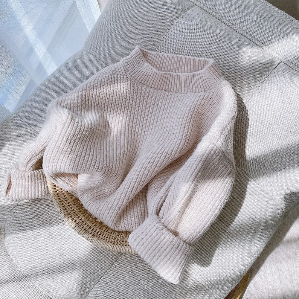 

Gloomia Toddler Baby Girl Boy Knit Sweater Long Sleeve Round Neck Pullover Sweater Candy Color Fall Winter Clothes