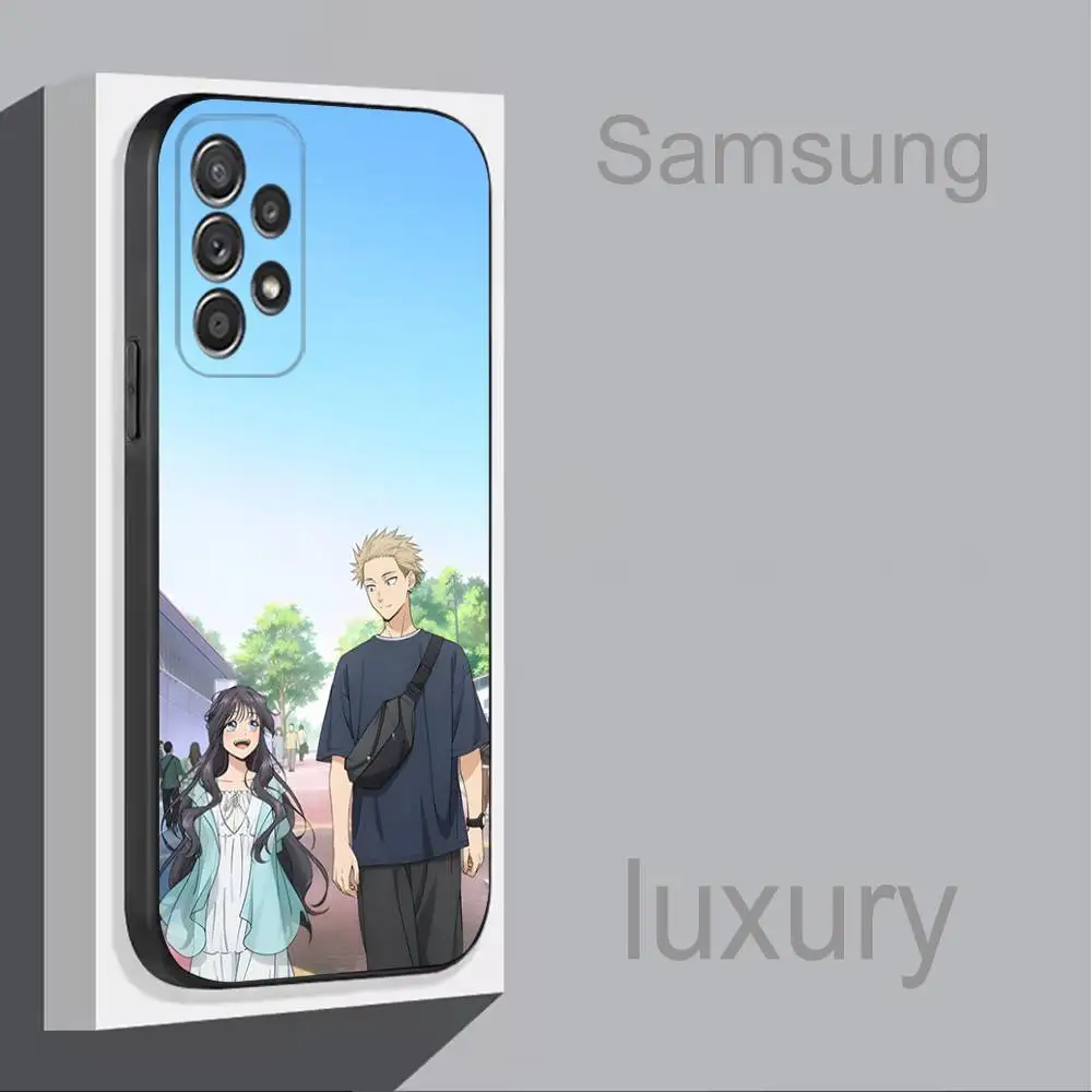 Urocze etui na telefon K-Kaoruko-Waguri do Samsunga S 9, 10, 21, 30, 22, 23, 24, 25, Ultra, Plus, Lite, FE, 4, 5G, czarne, miękkie, precyzyjne.