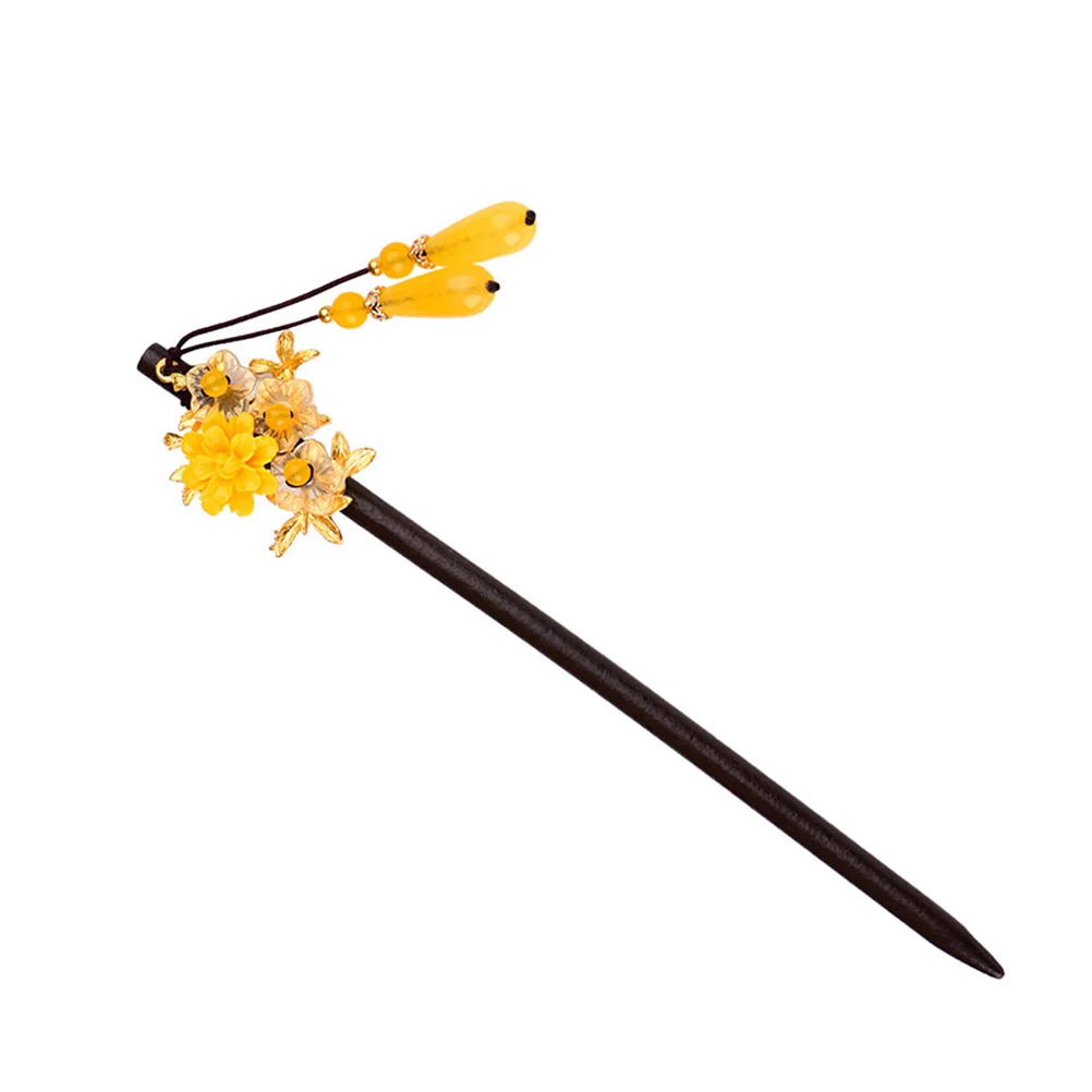 

Hanfu Hair Pin Chinese Oriental Hairpins Tassel Sticks Flower Accessory