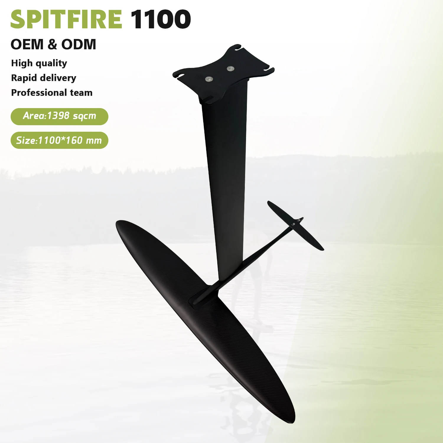 

Промежуточные вершины на подводных крыльях Spitfire 1100, легкая обработка, универсальное использование волнистых, озер и серфинга на плоских водных крыльях