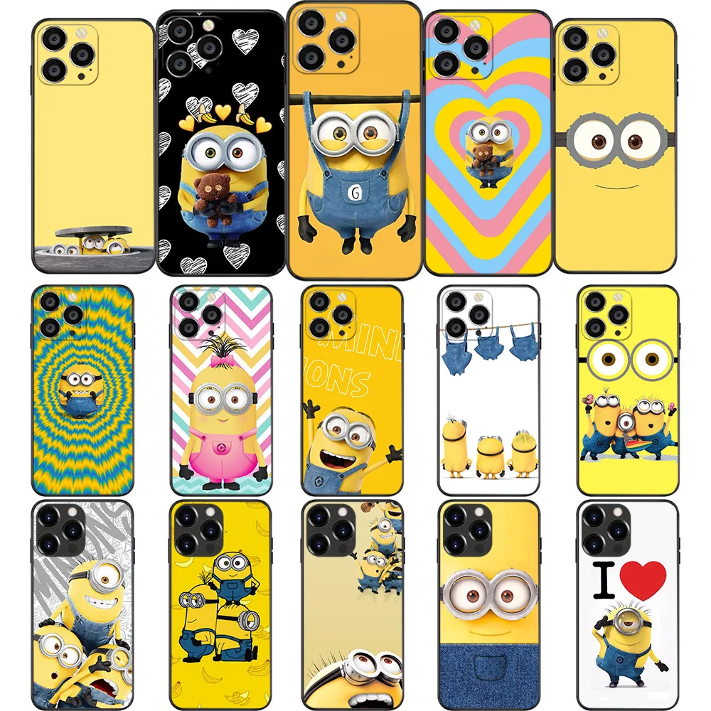 UK-42 Cartoon Cute M-Minions Soft Case For Samsung M31Prime A13 A33 A53 A73 A13 S24 Plus Ultra A55 A54 A35 A25 A15 A05S A05