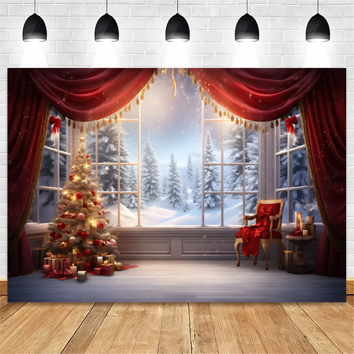 التصوير القماش 210x150 سنتيمتر عيد الميلاد خلفية القماش عيد الميلاد نافذة الأطفال استوديو الصور صور خلفيات للتصوير الفوتوغرافي ، E