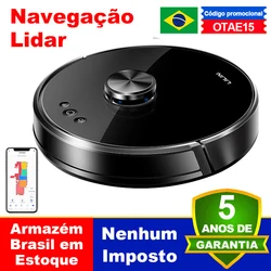 (Código promocional:OTAE15) Aspirador de pó robô LILIN XR500, sistema a laser, mapas de vários andares, 6500 Pa,limpeza de zonas, configuração de área restrita para limpeza doméstica de carpetes