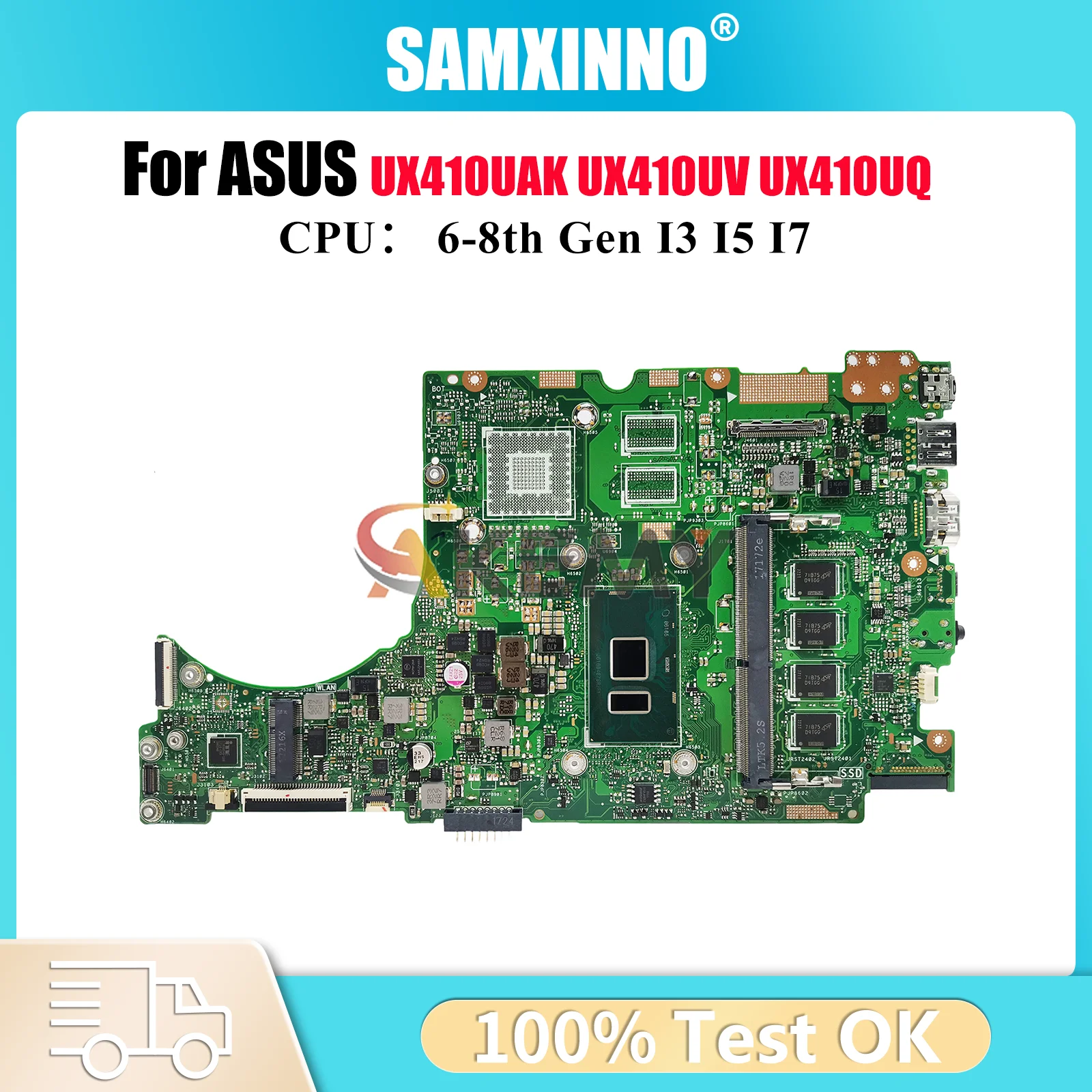 

UX410UA Laptop Motherboard For ASUS UX410UQK UX410UV UX410UFR UX410UAK U4000U UX410UQ UX410UQR RX410 Mainboard With I3 I5 I7 CPU