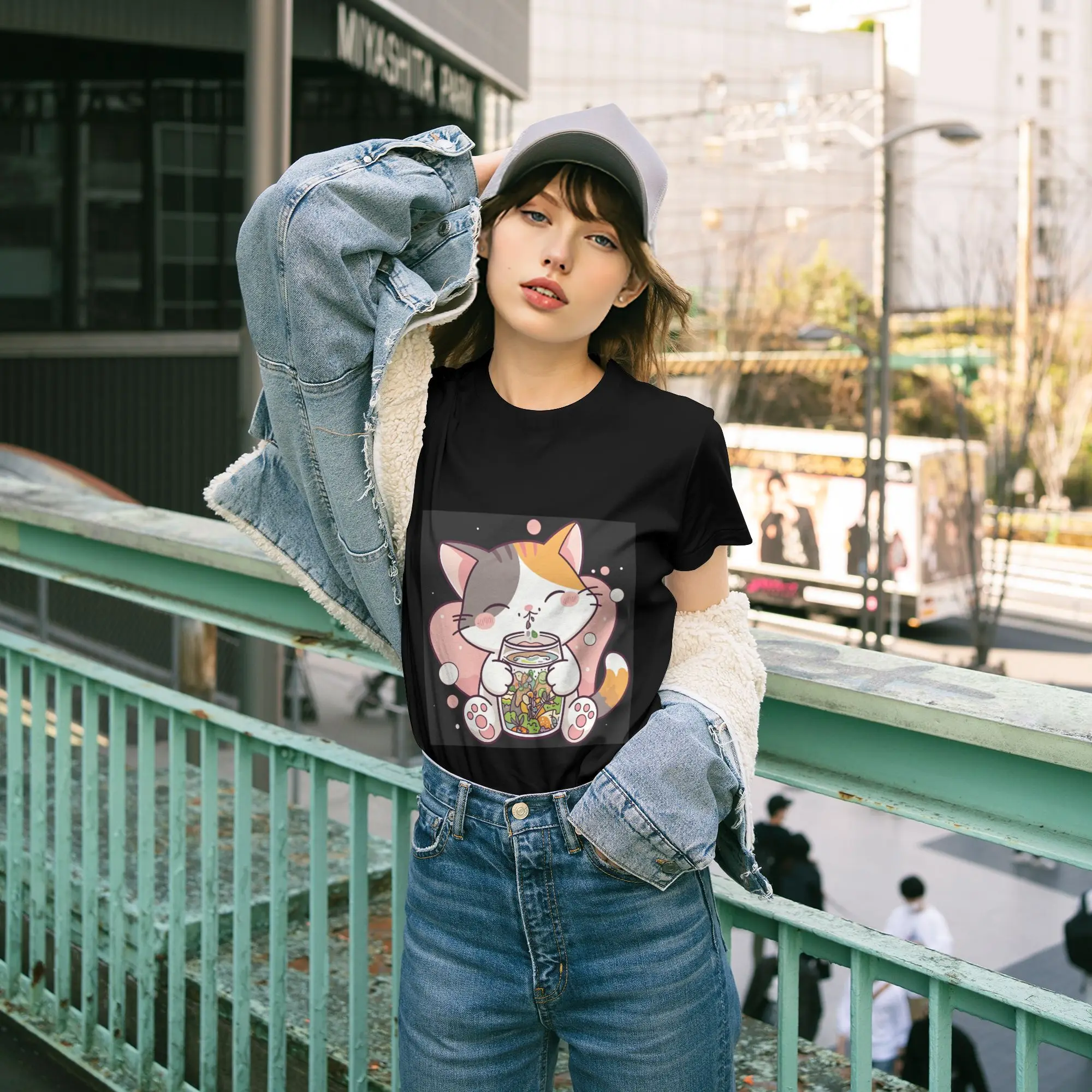

Cat & Jar Photo Art Print Women's Short Sleeve Graphic Tee