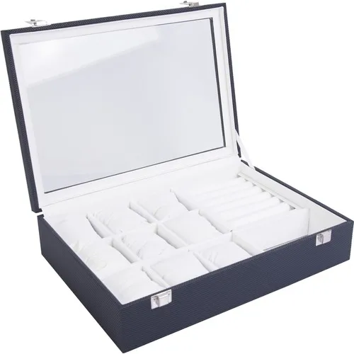 Standmarket Hours and Ring Box 9 + Jewelry Navy Blue In-White