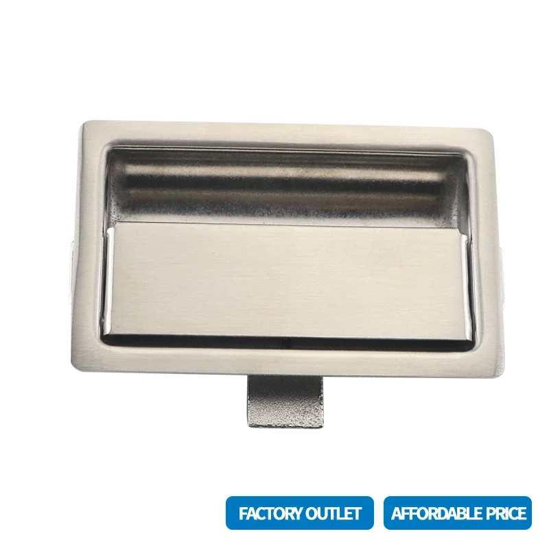 (2 Pieces) Embedded Square Micro Planar Lock 304 Stainless Steel Box Industrial Cabinet Door Toolbox Panel