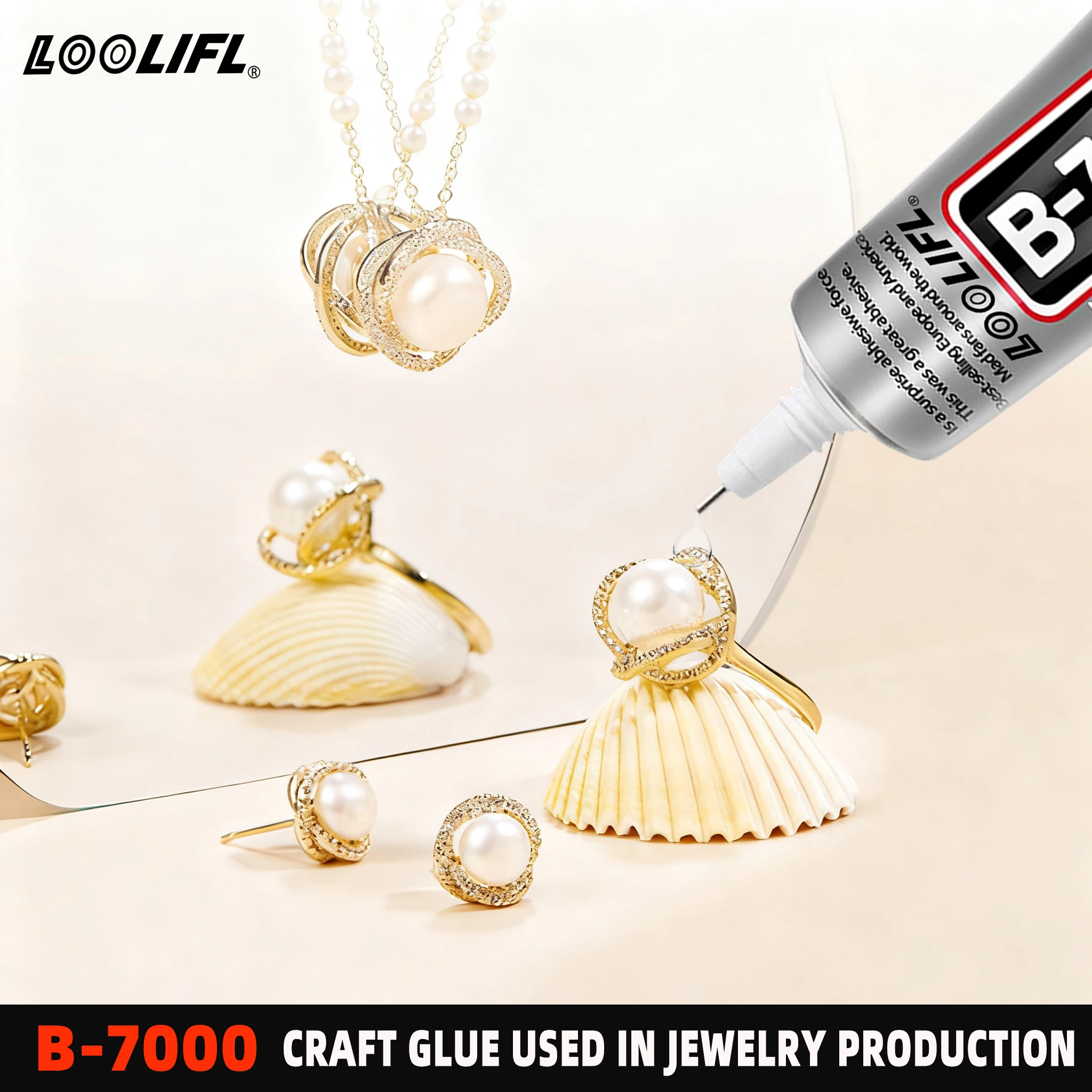 B7000 Glue 50ml x4 Pcs Multipurpose Transparent Adhesive - Precision Applicator for Phone Screen Repair DIY Jewelry Rhinestone