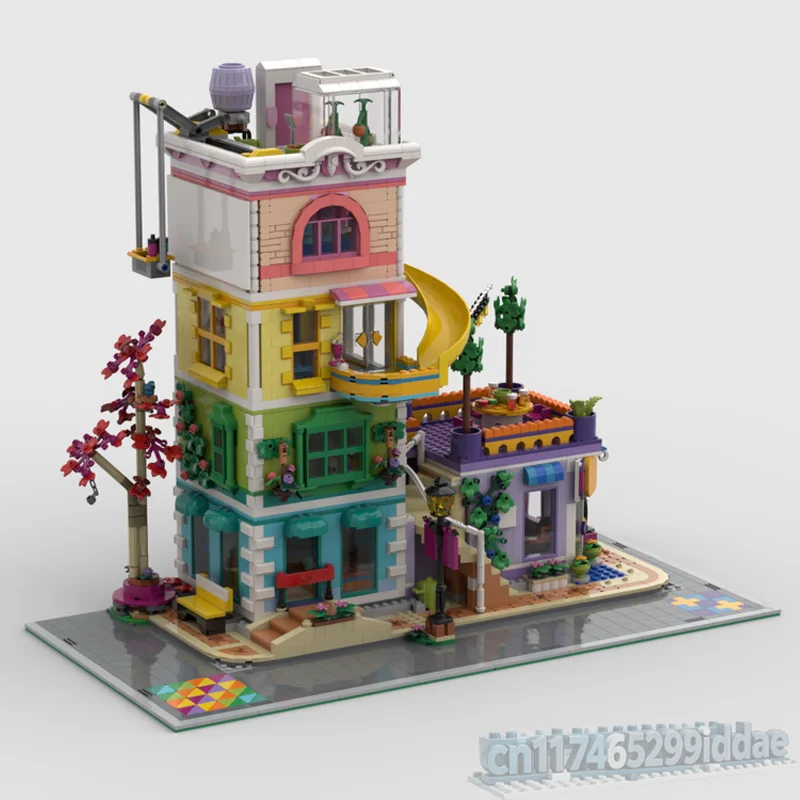 3007PCS Vibrant Modular Town Building MOC Model DIY Assembled Building Bricks Urban Community Villa With Indoor Kitchen Toy Gift