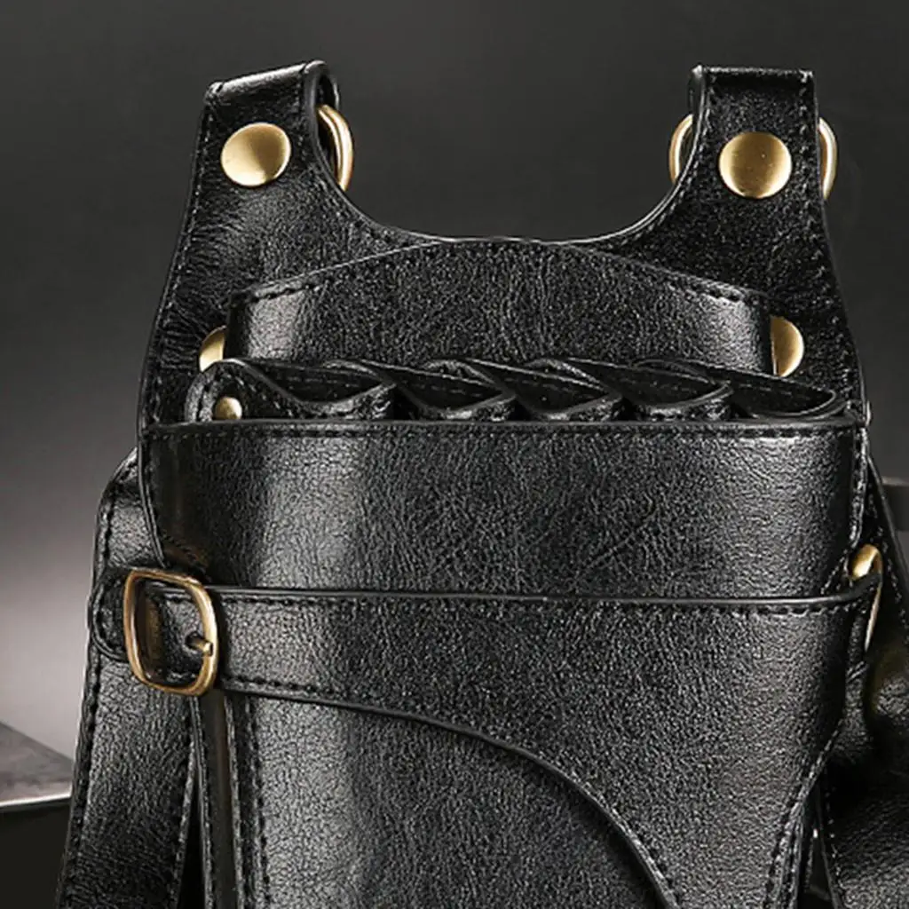 

Scissors Holder Shear Holster PU Leather Stylist Pouch Hair Tools Organizer Bag for Hair Salon and Barbershop