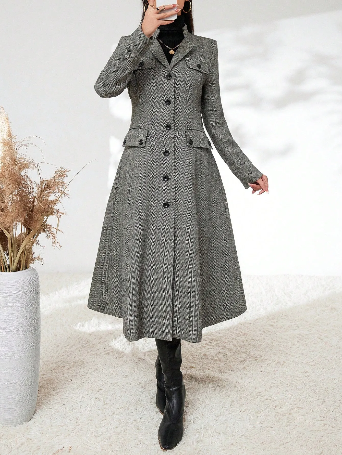 Vestidos formales elegantes para mujer, vestidos de traje, chaqueta larga, abrigo para mujer, de un solo pecho, personalizado