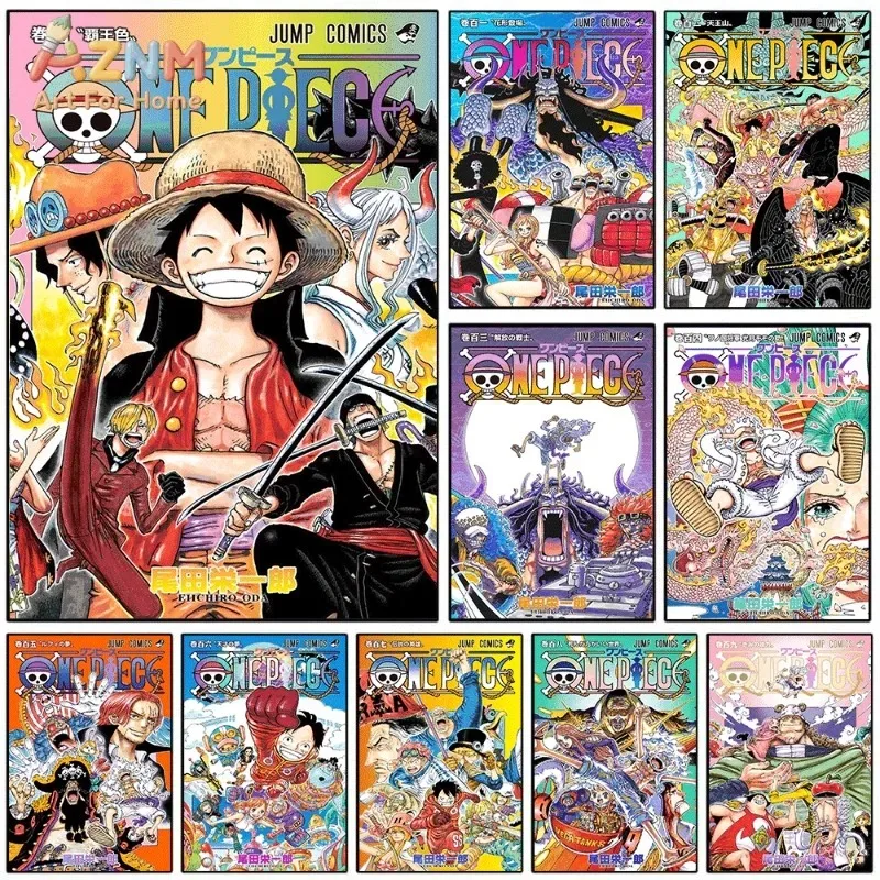 One Piece Manga Volume Cover Canvas Wall Art Wano Country Arc Luffy Zoro Yamato Anime Unframed Canvas Print Jump Comics Poster f
