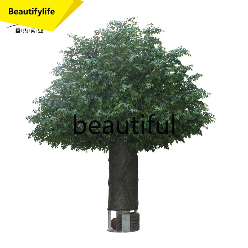 Asmt45 Simulation Banyan Large Outdoor Landscape Garden Landscape Decoration Flame Retardant Simulation Plant