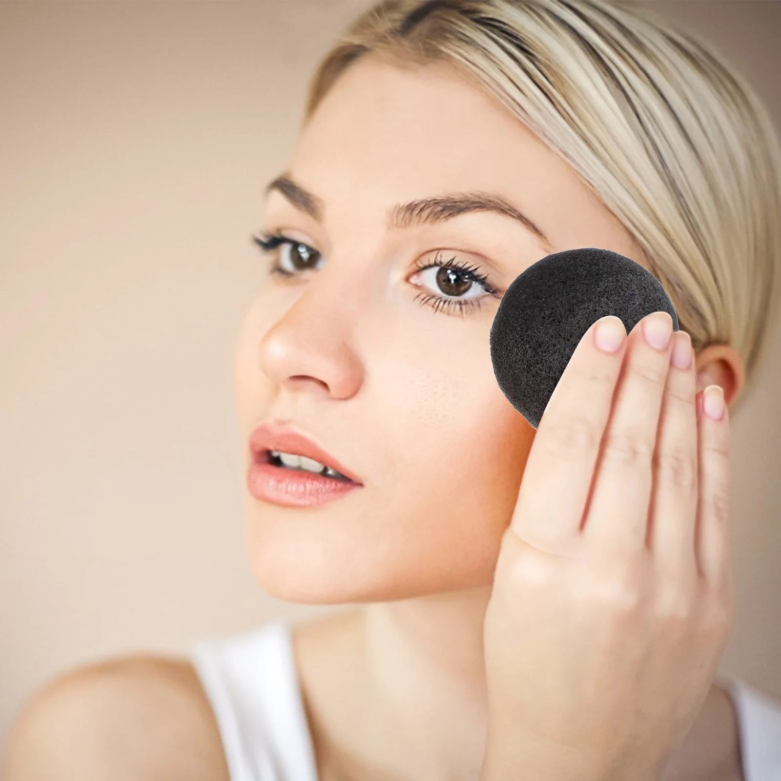 

2Pcs Konjac Sponge Bamboo Charcoal Activated Deep Cleansing Facial Body Skin Care Exfoliating Pore Detox Sponge