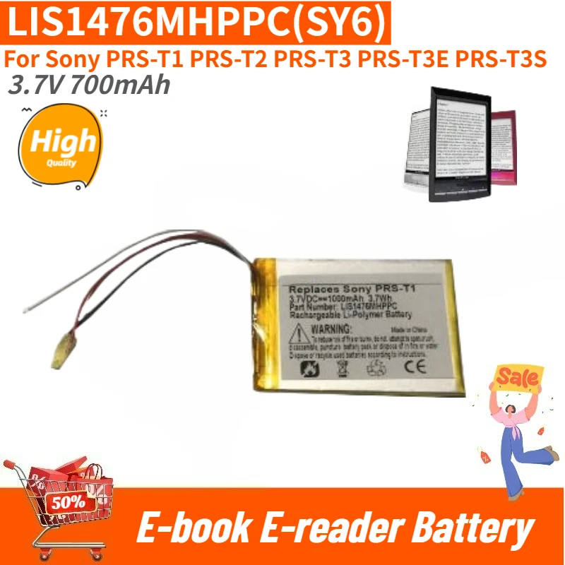 

LIS1476MHPPC(SY6) High Quality E-reader Battery 3.7V 700mAh 1-853-104-11 LIS1476 for Sony PRS-T1 PRS-T2 PRS-T3 PRS-T3E PRS-T3S