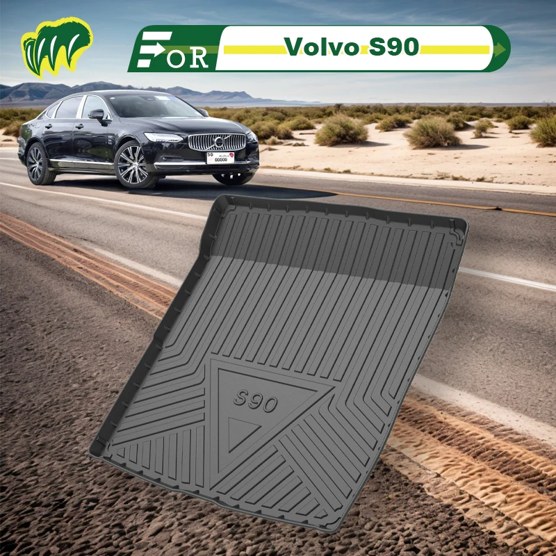 

For Volvo S90 2018 19 20 21 2022 2017-2023 Custom Fit Car Trunk Mat All Season Cargo Mat 3D Shaped Laser Measured Trunk Liners