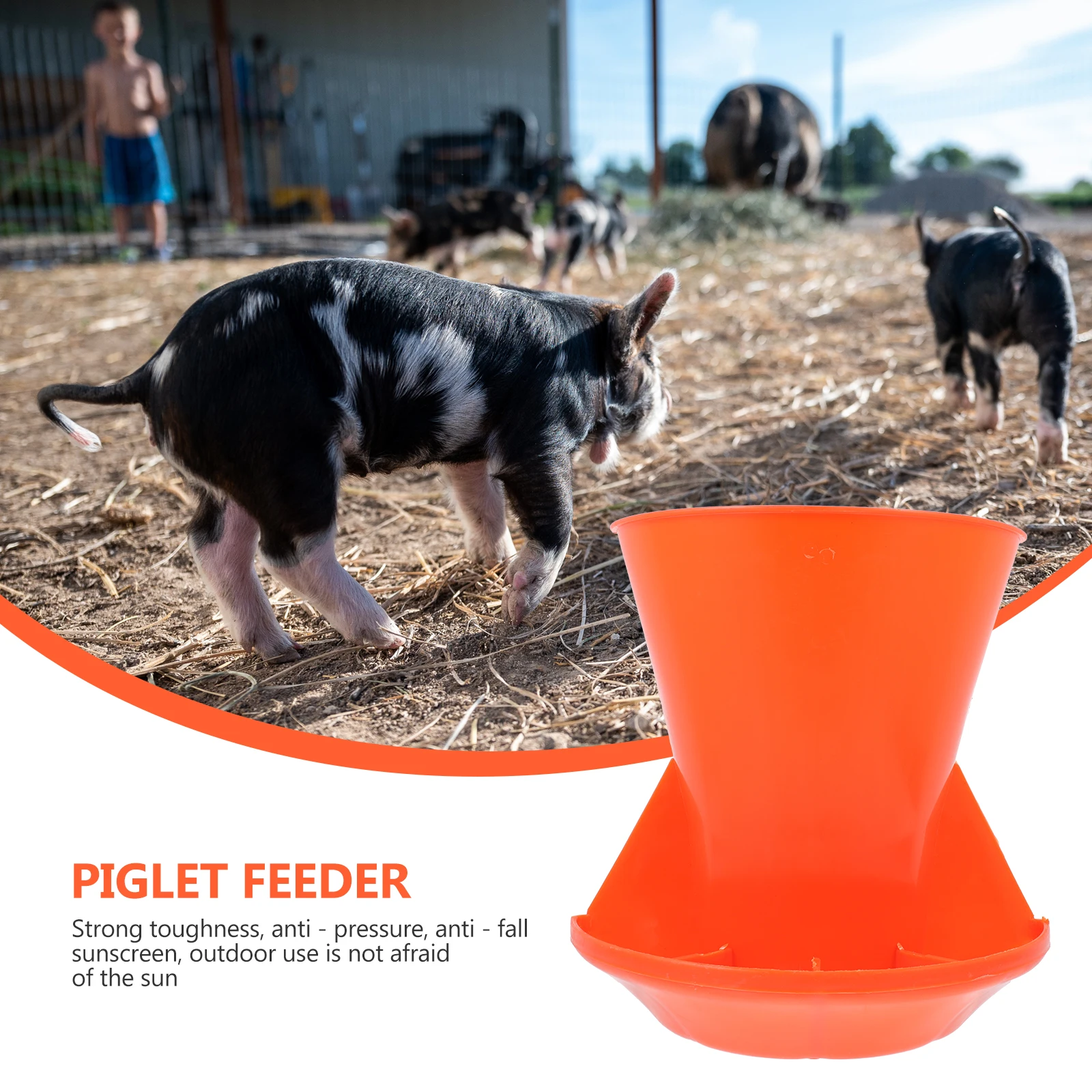 

1Pcs Piglet Feed Dispenser Heavy Duty Plastic Pig Trough for Multiple Pigs Anti Rust Farm Pig Manger Easy Clean Feeder