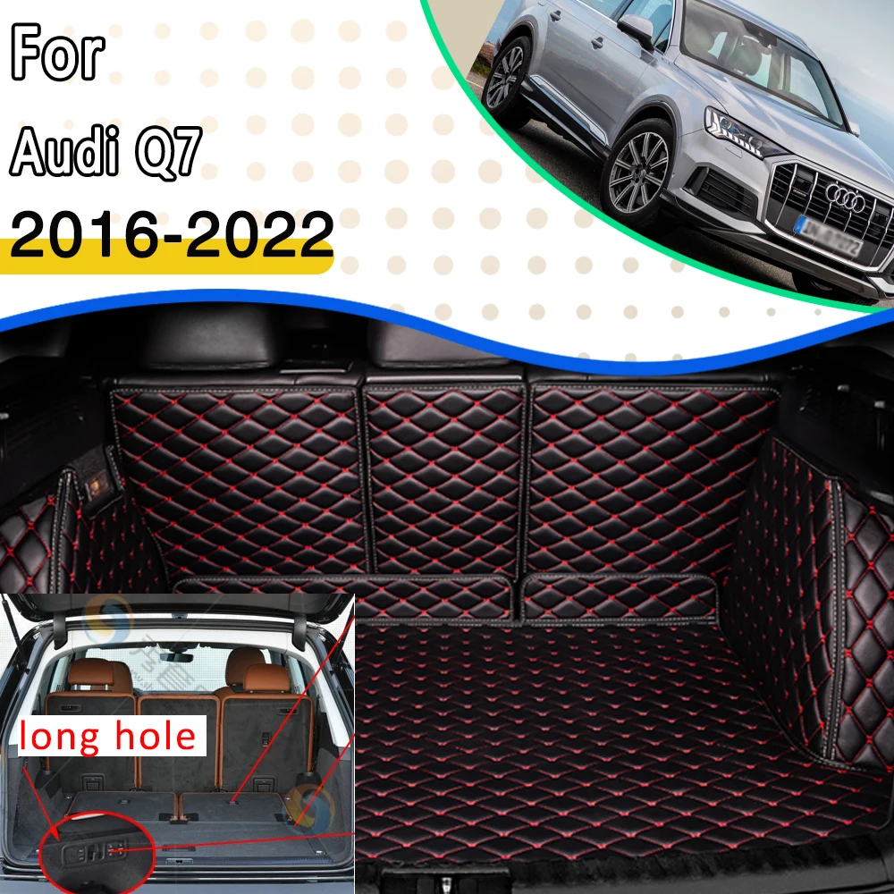 

For Audi Q7 2016 2017 2018 2019 2020 2021 2022 Trunk Car Mats Waterproof Protective Tank Organizer Mat Dedicated Car Accessories