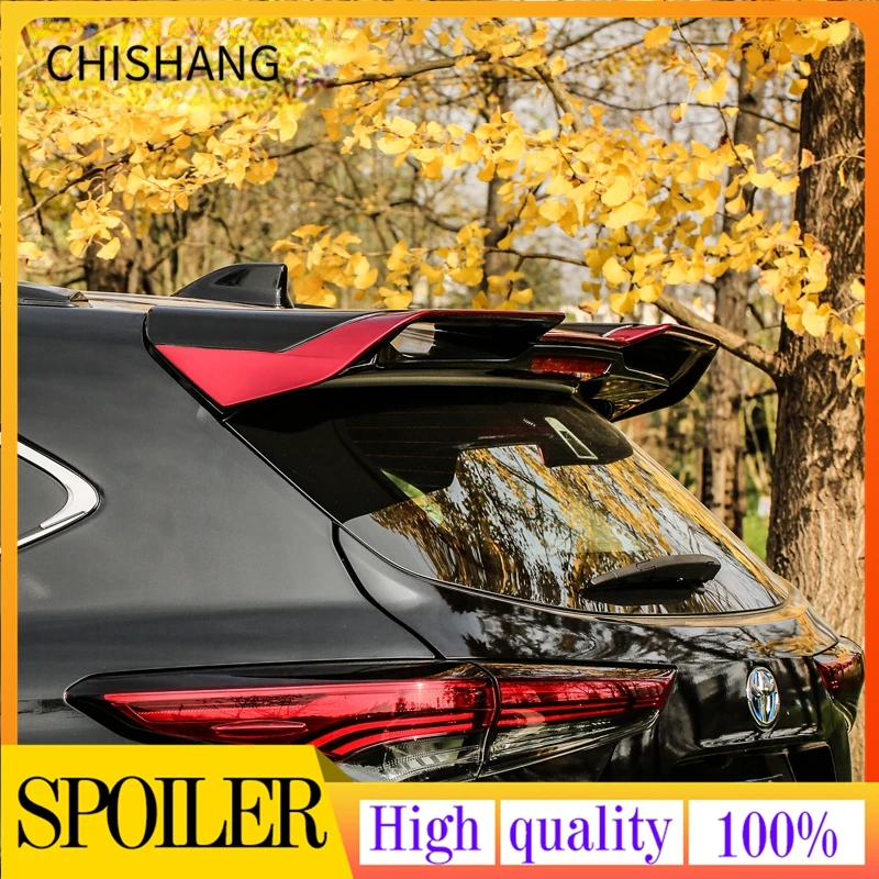 

For highlander Spoiler 2022-2023 Toyota highlander CROWN KLUGER Spoiler RS ABS plastic Material Car Rear Wing Color Rear Spoiler