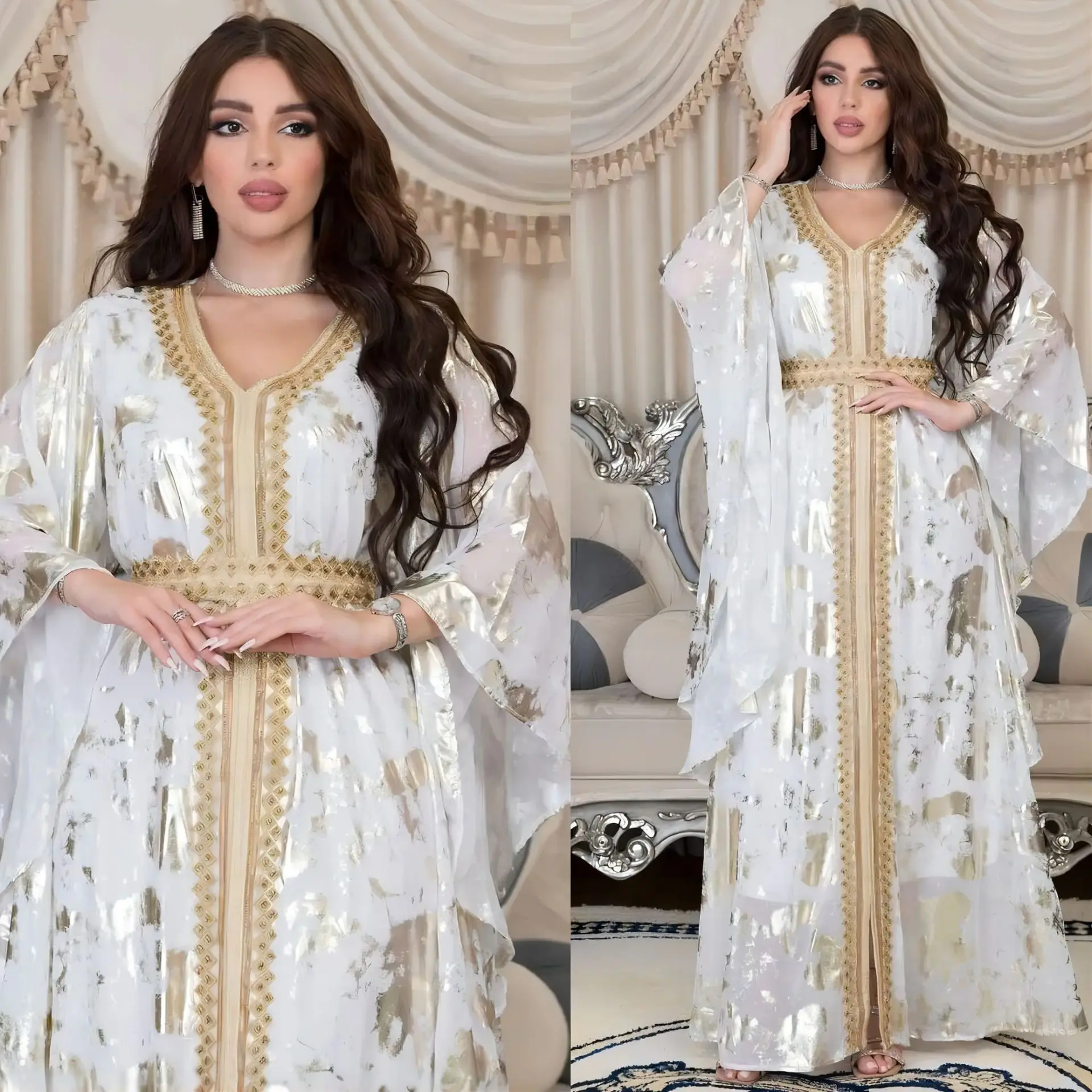 Abayas For Women Dubai Luxury 2024 African Muslim Fashion Dress Caftan Marocain Evening Party Dresses Boubou Robe Djellaba Femme